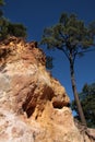 Ocher cliffs of Roussillon Royalty Free Stock Photo