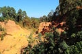 Ocher quarry in Roussillion in Provence