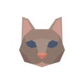 Low poly ocher cat