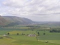 The Ochil Hills meet the Forth plain Scotland