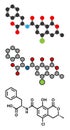 Ochratoxin A mycotoxin molecule Royalty Free Stock Photo