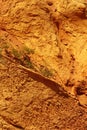 Ochre colored rock structure near Roussillon, France Royalty Free Stock Photo