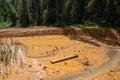 Ochre coloured cold-water spring at Kootenay National park.