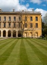 Ochre coloured New Building built in the Georgian era, on the campus at Magdalen College, University of Oxford UK. Royalty Free Stock Photo