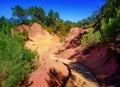 The Red Cliffs Les Ocres of Roussillon, Provence, France