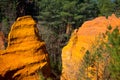 Ochre rocks in roussillon, france