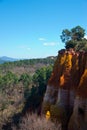 Ochre rocks in roussillon, france