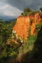 Ochre sand hills in Roussillon, Provence