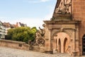 The Ochsenportal (Bull portal) on the Fleisch Bridge in Nuremberg, Germany