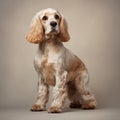 ocker spaniel in full length, photography, studio photo. AI generated Royalty Free Stock Photo