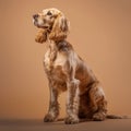 ocker spaniel in full length, photography, studio photo. AI generated Royalty Free Stock Photo