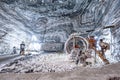 Ocnele Mari Salt Mine interior near Ramnicu Valcea city, Romania. Royalty Free Stock Photo