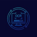OCR icon, Optical character recognition