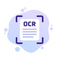 OCR, Optical character recognition vector icon