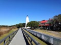 Ocracoke Island Lighthouse on the Outer Banks Royalty Free Stock Photo