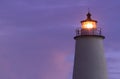 Ocracoke Light Shining at Dawn Royalty Free Stock Photo