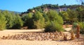 The ocre canyon near Rustrel in the Luberon area in France