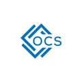 OCS letter logo design on white background. OCS creative circle letter logo concept. OCS letter design.OCS letter logo design on Royalty Free Stock Photo
