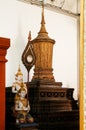 Bangkok National Museum Golden Royal urn casket and funeral ornaments