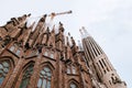 La Sagrada Familia Basilica church under construction in Barcelona. Spain