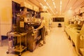 Oct 18, 2019 Berkeley / CA / USA - Scientist working inside of a Nano-fabrication laboratory at the Molecular Foundry, a nano-