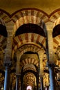 Oct 2018 - Cordoba, Spain - The famous arched interiors of Mezquita, Catedral de Cordoba