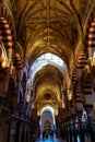 Oct 2018 - Cordoba, Spain - The famous arched interiors of Mezquita