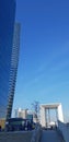 La DÃÂ©fense towers and The `Grande Arche` - Paris, France Royalty Free Stock Photo