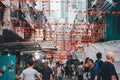 Oct 29 2023 market scene at Temple Street, hong kong Royalty Free Stock Photo