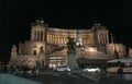 Monument to Victor Emmanuel III at night, Rome, Italy Royalty Free Stock Photo