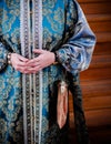 Woman in traditional Russian dress Royalty Free Stock Photo