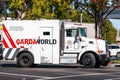 Oct 24, 2019 Mountain View / CA / USA - GardaWorld armored truck safely transporting cash; GardaWorld Corporation is a Canadian