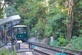 14 Oct 2022 new Peak Tram pass MacDonnell Road Station Royalty Free Stock Photo