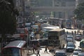 16 Oct 2021 Rush hour at Mong Kok Road, Hong kong Royalty Free Stock Photo