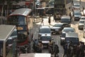 16 Oct 2021 Rush hour at Mong Kok Road, Hong kong Royalty Free Stock Photo