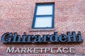 Ghirardelli Square chocolate shop sells ice cream sundaes and chocolate dessert treats to