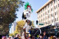 Oct 20, 2019 San Jose / CA / USA - Participants at the Day of the Dead Dia de Los Muertos procession taking place in South San Royalty Free Stock Photo