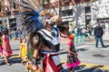 Oct 20, 2019 San Jose / CA / USA - Participants at the Day of the Dead Dia de Los Muertos procession taking place in South San Royalty Free Stock Photo