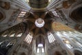 Octagon ceiling of English cathedral