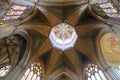 Octagon ceiling of English cathedral