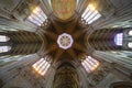 Octagon ceiling of English cathedral