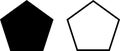 Octagon icon. Vector geometry geometry pentagonal, hexagonal, octagonal polygon. Five, six, seven or eight sided polygon