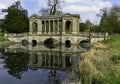 Octagon Lake and Palladian Bridge in Stowe, Buckinghamshire, UK