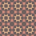 Octagon Pattern Seamless Background Brown Tone Color Royalty Free Stock Photo