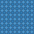 Octagon shape style symmetry blue white seamless pattern