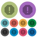 Octagon shaped error sign color darker flat icons