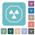 Octagon shaped uranium sanction sign outline rounded square flat icons