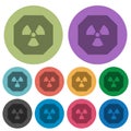 Octagon shaped uranium sanction sign solid color darker flat icons