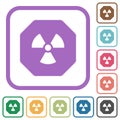 Octagon shaped uranium sanction sign solid simple icons