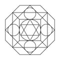 Octagon star graph. Scared Geometry Vector Design Elements.
